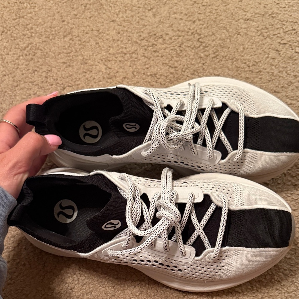 Worn once lululemon athletica White and Black Athletic Shoes - Picture 2 of 4